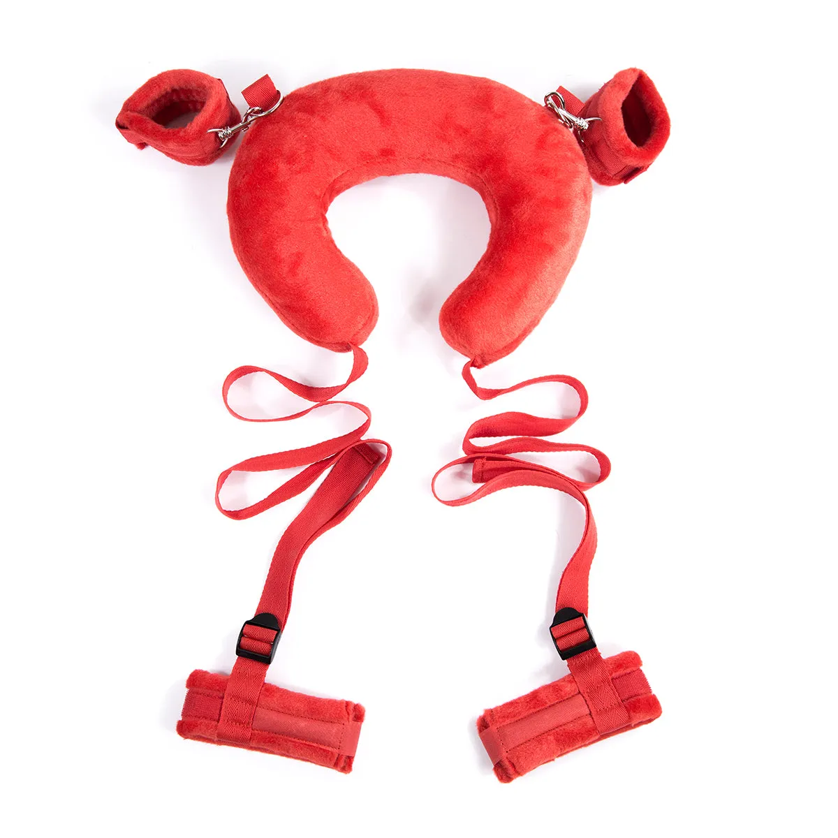 Red Hot Bondage Restraint Sex Pillow Set | Cuffs | Red | Fetish | Unisex