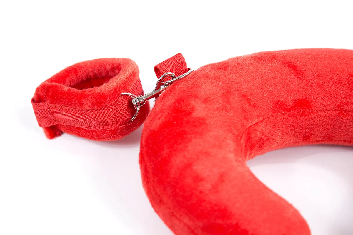 Red Hot Bondage Restraint Sex Pillow Set | Cuffs | Red | Fetish | Unisex