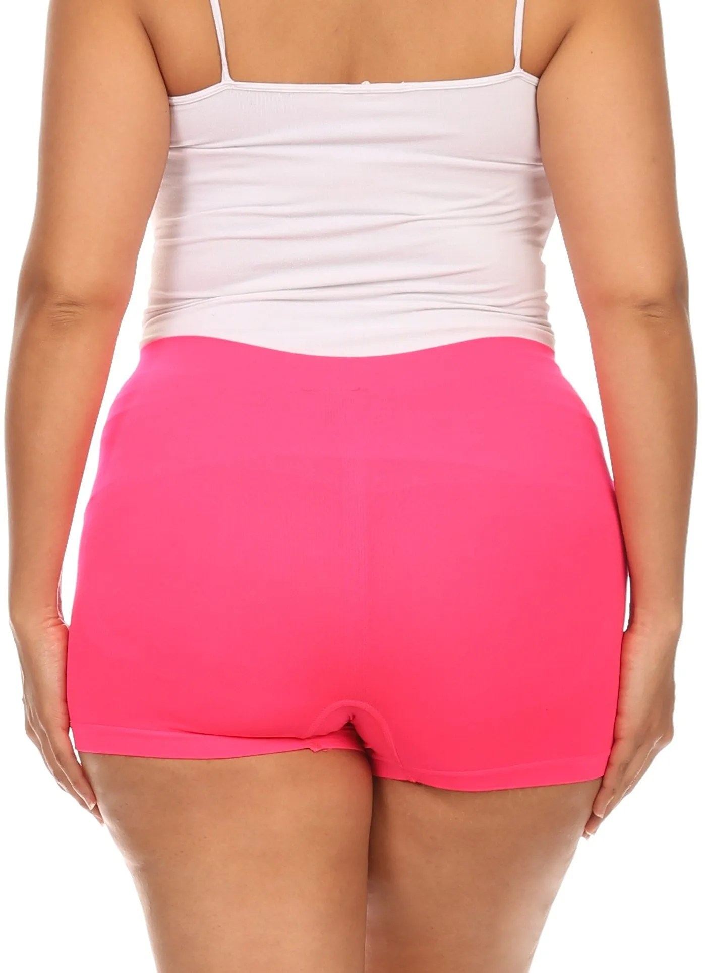 Sakkas Women's Seamless Stretch Boy Short Panties (6 Pack)