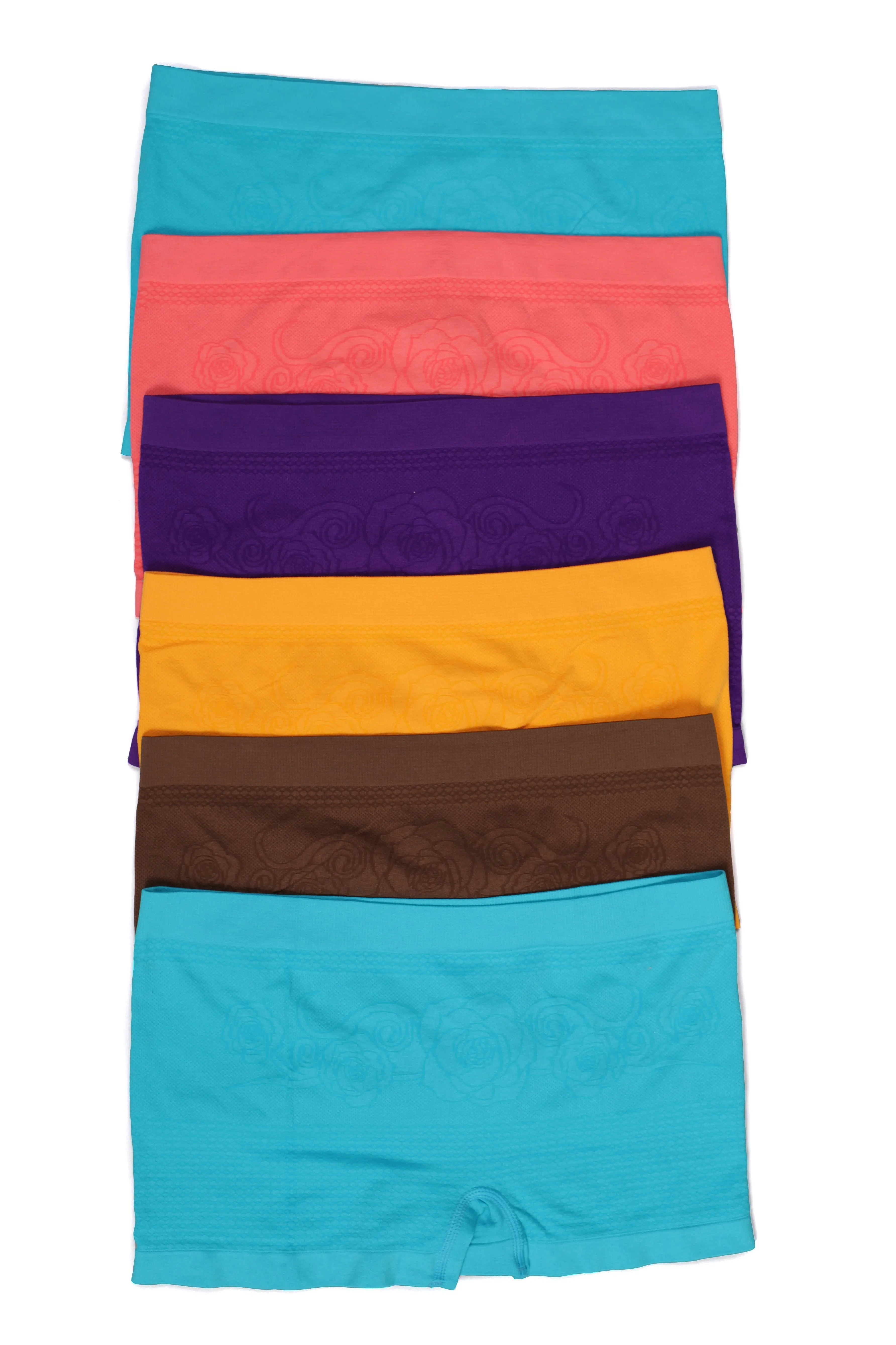 Sakkas Women's Seamless Stretch Boy Short Panties (6 Pack)