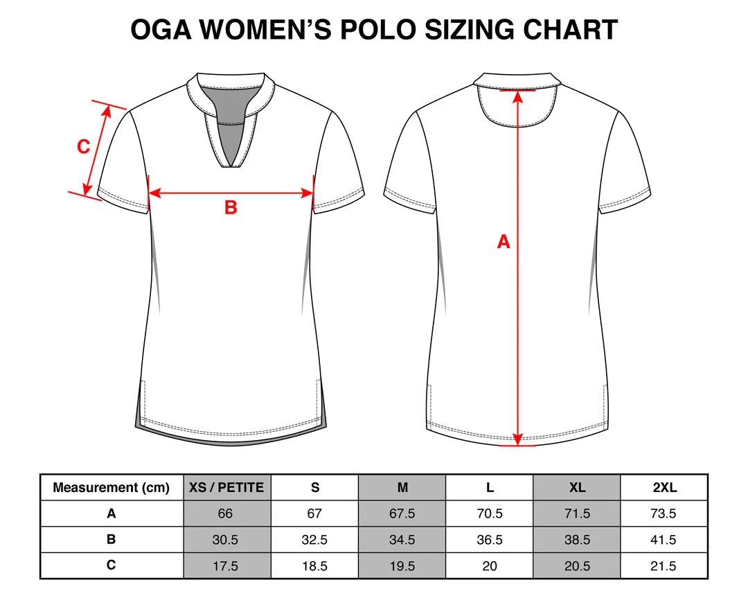 Sketchy Deep Blue - OGA Ladies Polo - Deep Blue