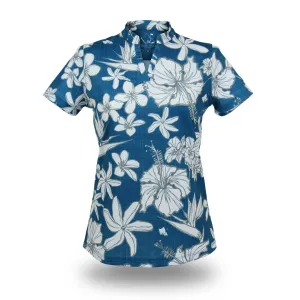 Sketchy Deep Blue - OGA Ladies Polo - Deep Blue