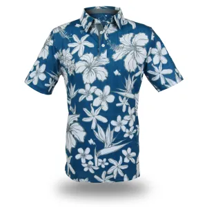 Sketchy Deep Blue - OGA Men's Polo - Deep Blue