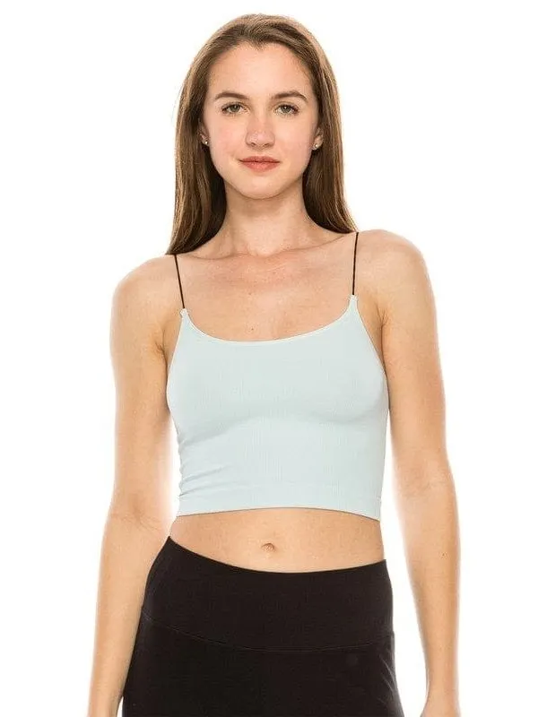 SKINNY STRAP CROP BRA CAMI