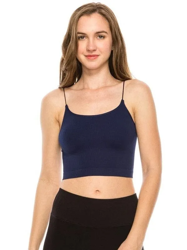 SKINNY STRAP CROP BRA CAMI