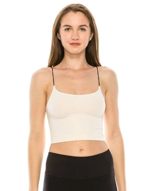 SKINNY STRAP CROP BRA CAMI