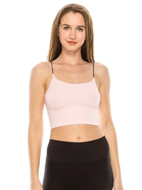 SKINNY STRAP CROP BRA CAMI