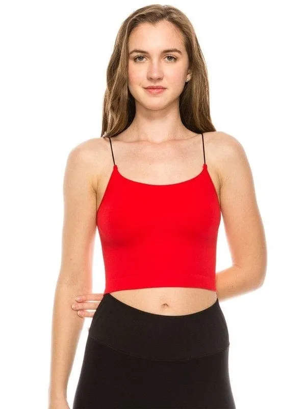 SKINNY STRAP CROP BRA CAMI