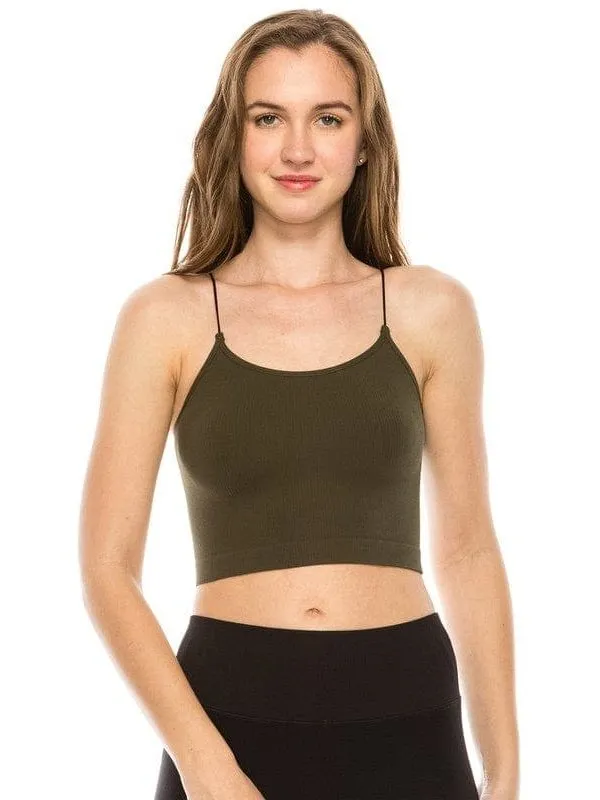 SKINNY STRAP CROP BRA CAMI