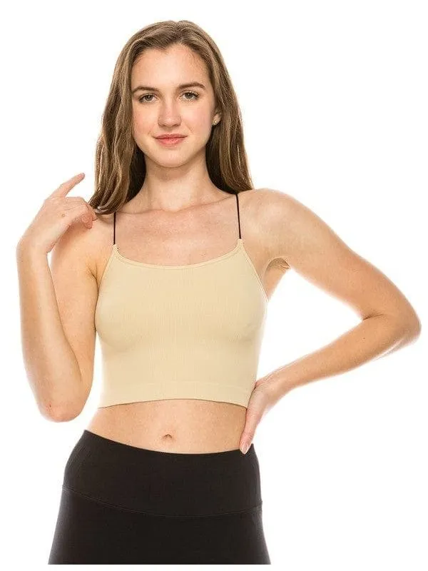 SKINNY STRAP CROP BRA CAMI