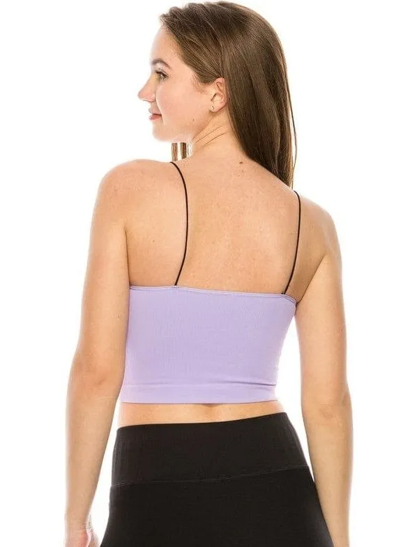 SKINNY STRAP CROP BRA CAMI