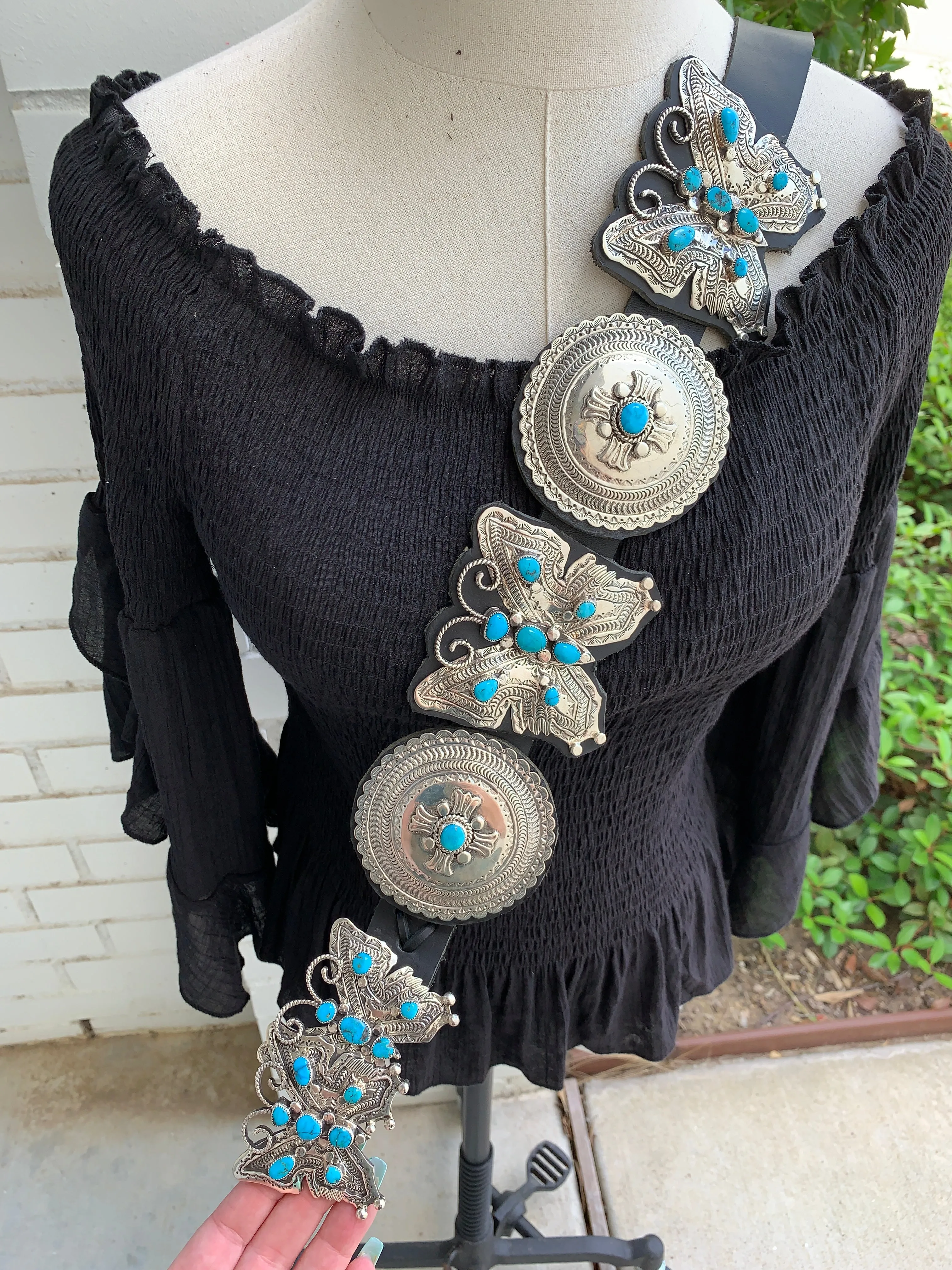 Sleeping Beauty Butterfly Concho Belt