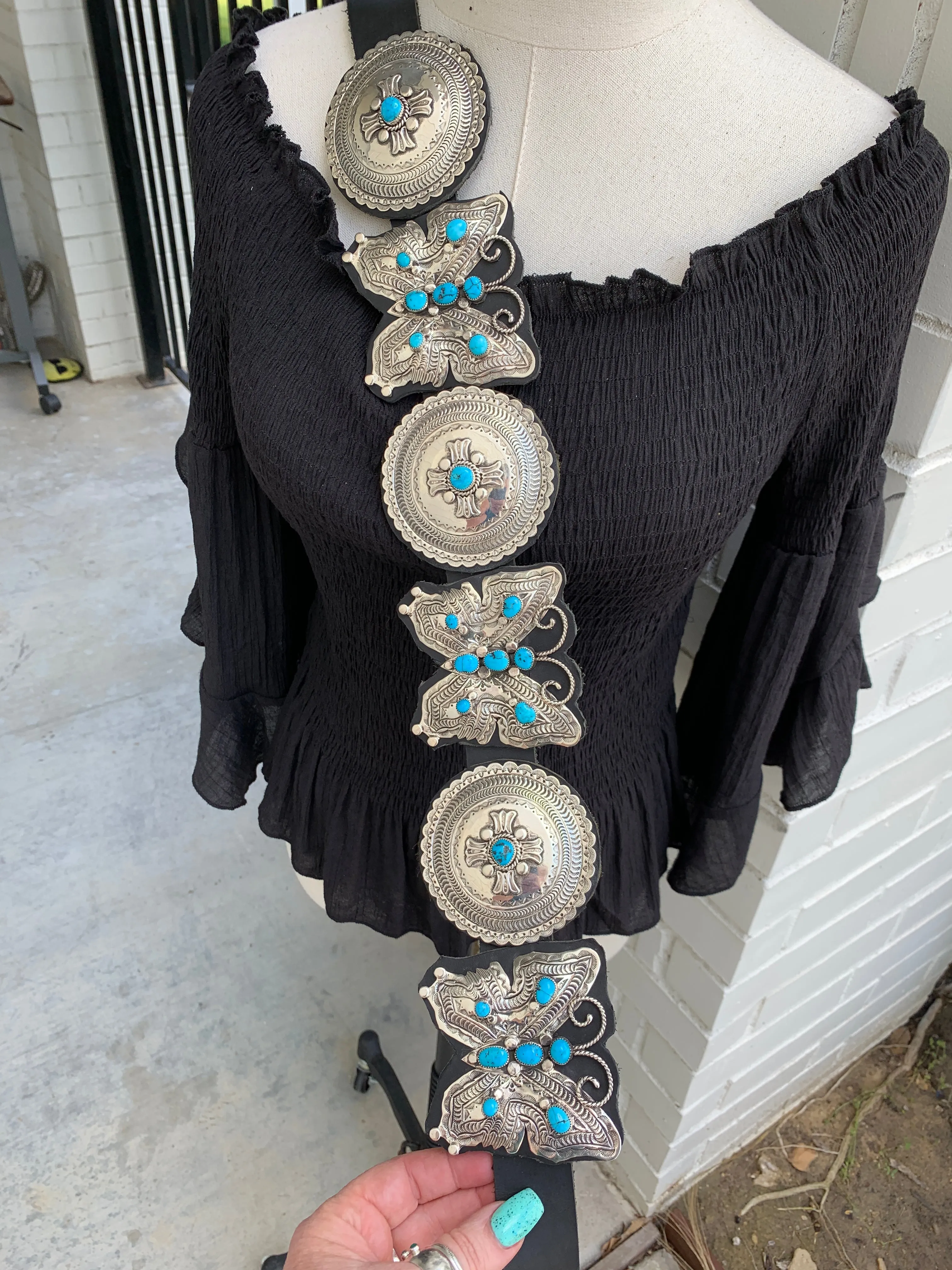 Sleeping Beauty Butterfly Concho Belt