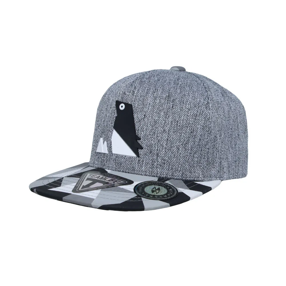 Snapback Hat Loopy Sheep Paper Fold Patch Geometry Pattern Flat Brim Cotton Baseball Cap TR21421