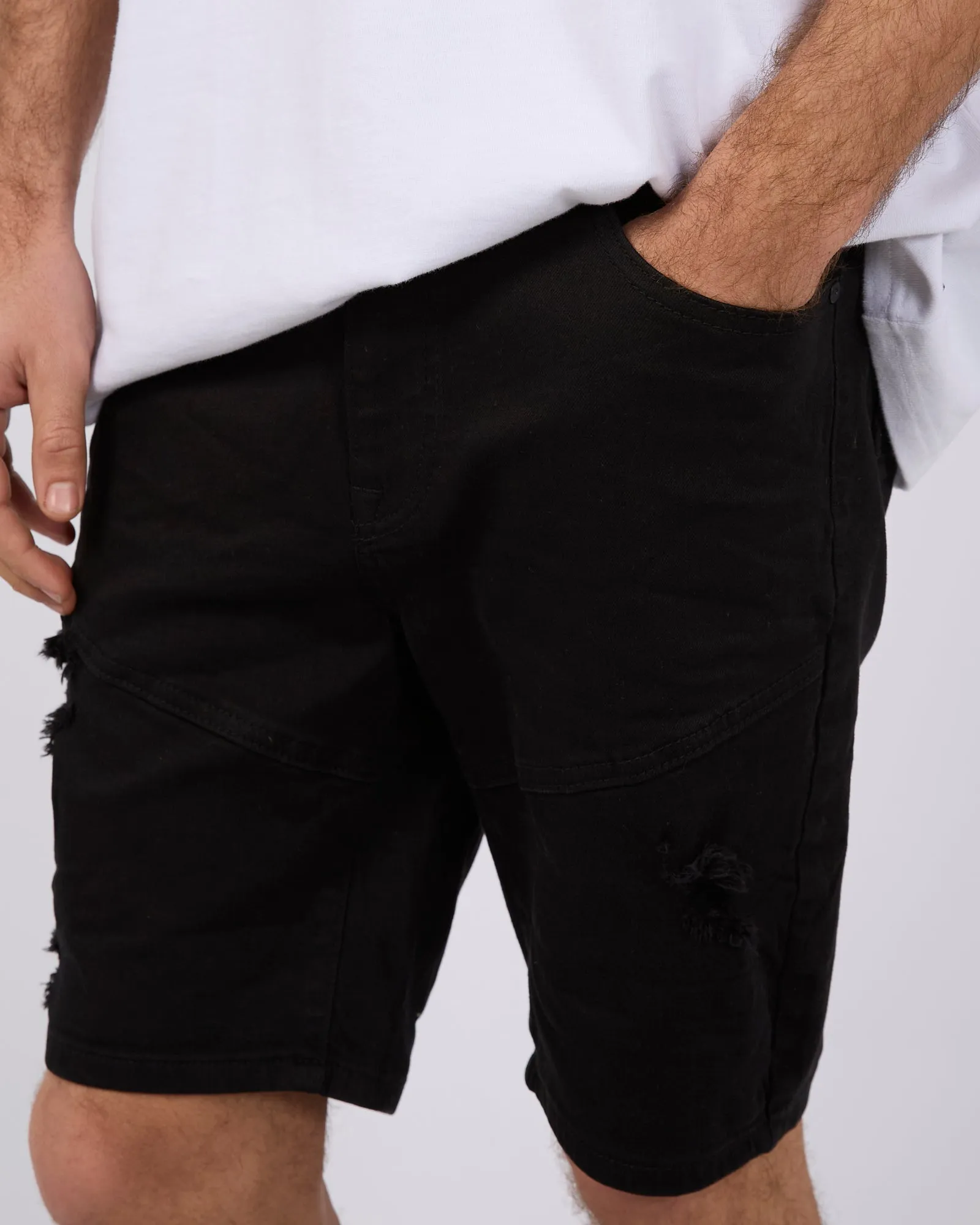 Soho Denim Short Trashed Black