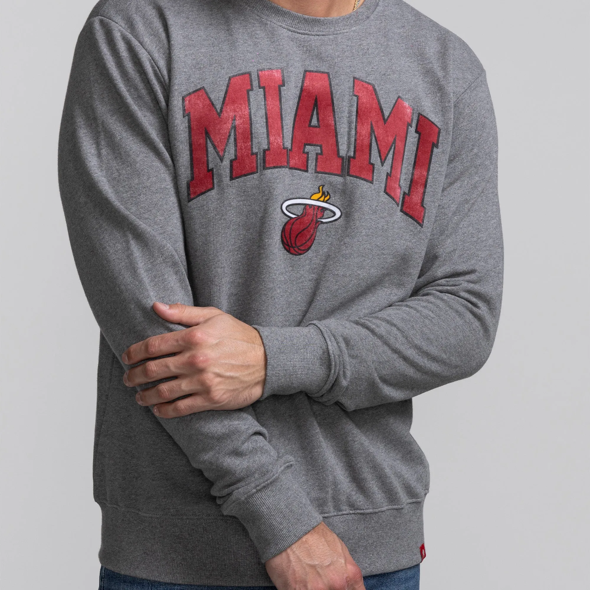 Sportiqe Miami HEAT Grey Crewneck