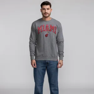 Sportiqe Miami HEAT Grey Crewneck