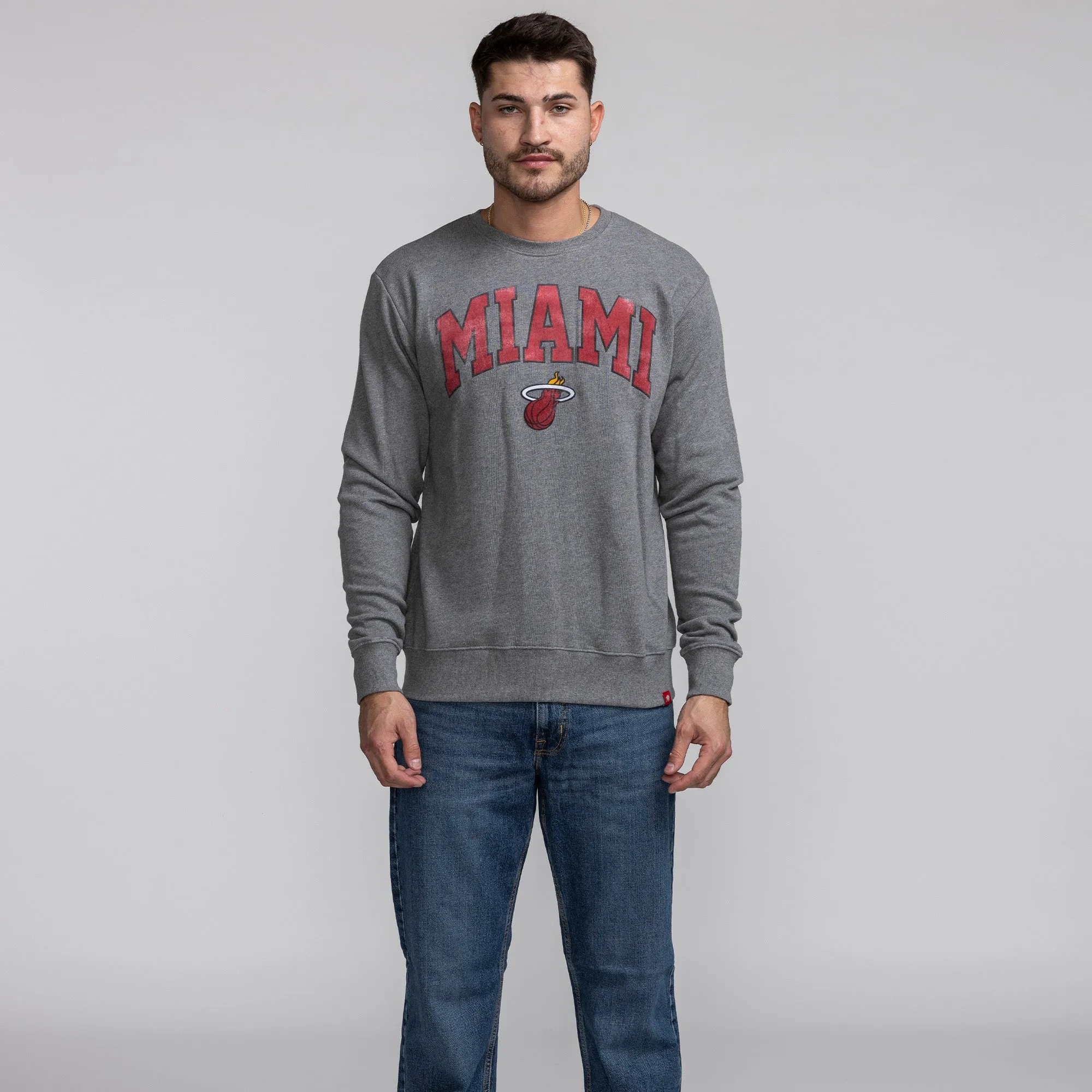 Sportiqe Miami HEAT Grey Crewneck