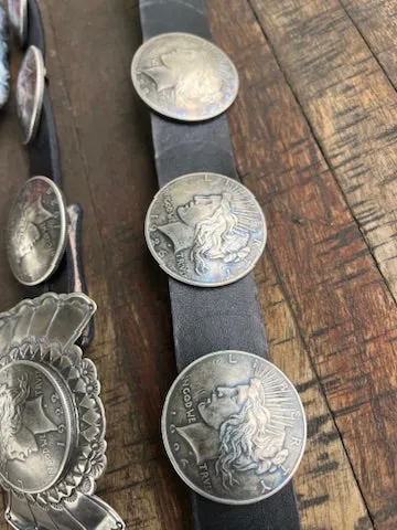 Sterling Coin Concho Belt