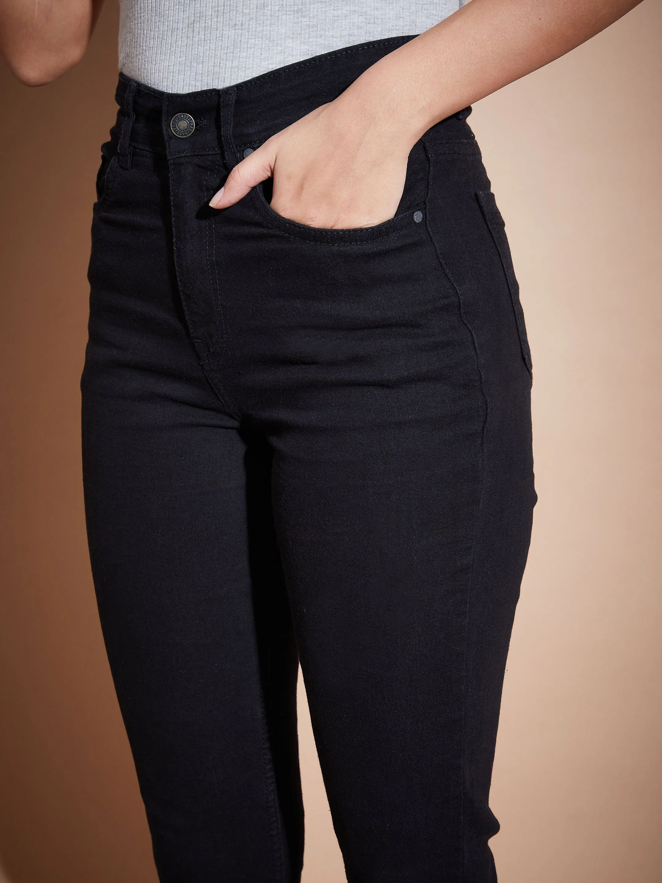 Women Black Denim Premium Relax Jeans